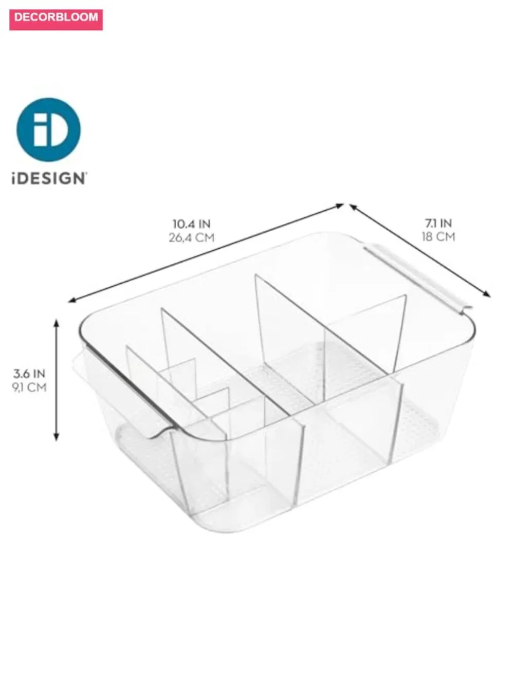 Cosmetic Display Case Set of 2 Plastic 8 Compartment Makeup Organizer